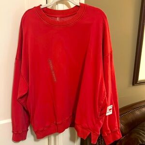 NWT Free People All Star Pullover in Winterberry Size L
